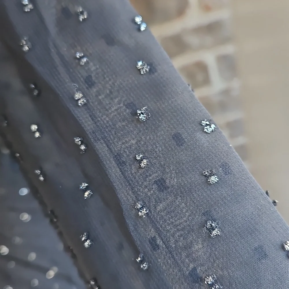 Paige Black Studded Sheer Sleeves Lined Belted Dress - Picture 3 of 5